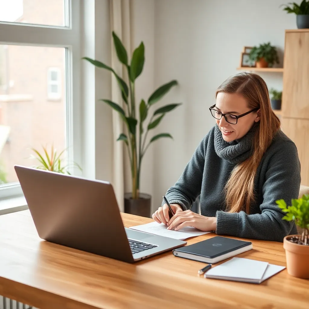 Jonge man met donker haar bekijkt smartphone