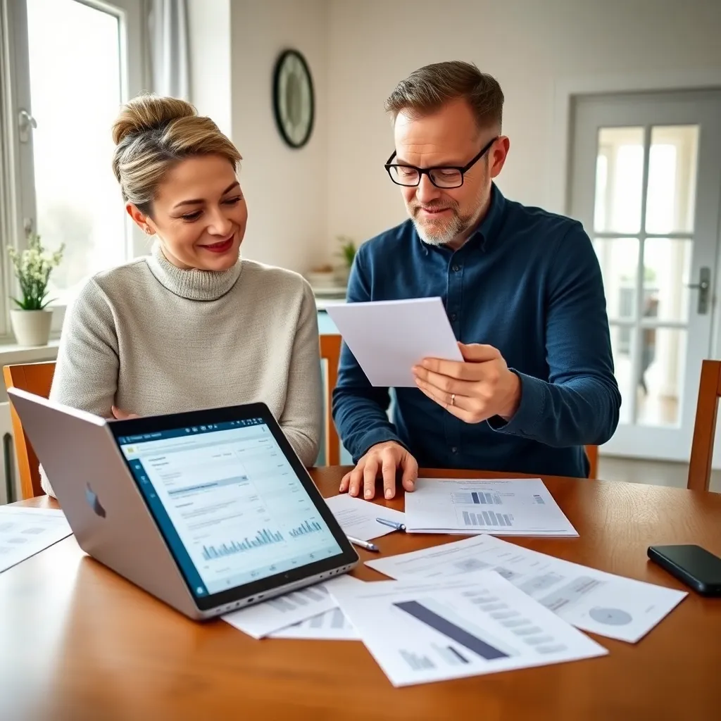 Jonge vrouw met blond haar en bril glimlacht naar camera