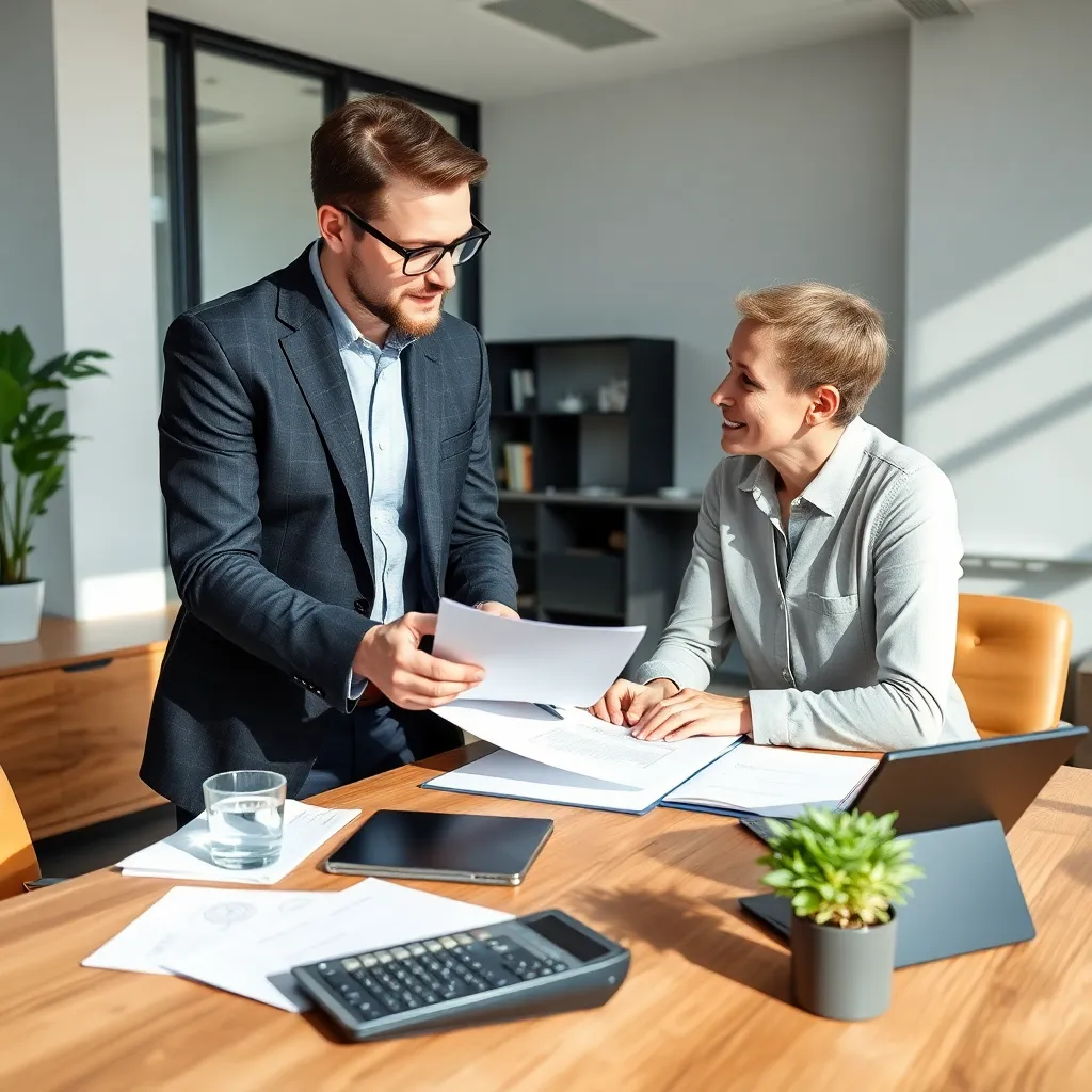 Persoon bekijkt financiële voortgang op laptop met positieve grafieken