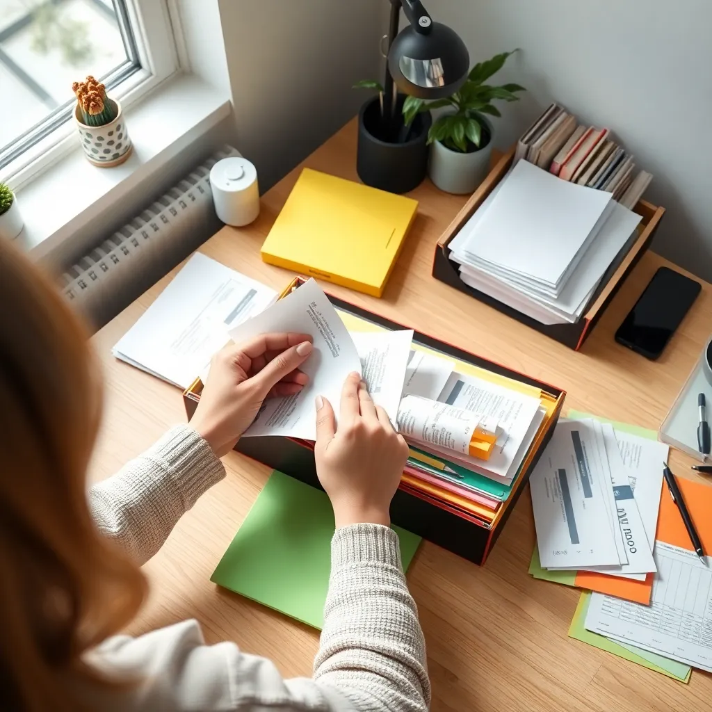 Persoon vergelijkt prijzen in Nederlandse supermarkt met boodschappenlijst