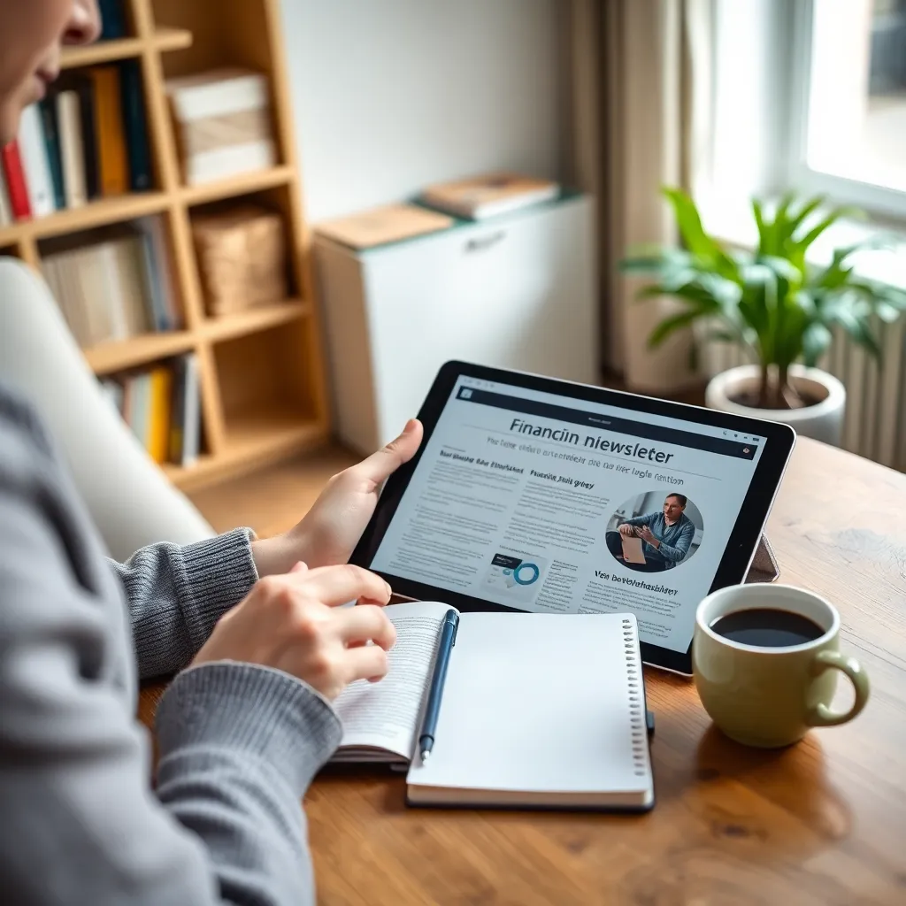 Persoon schrijft budgetplan in notitieboek met calculator en koffie