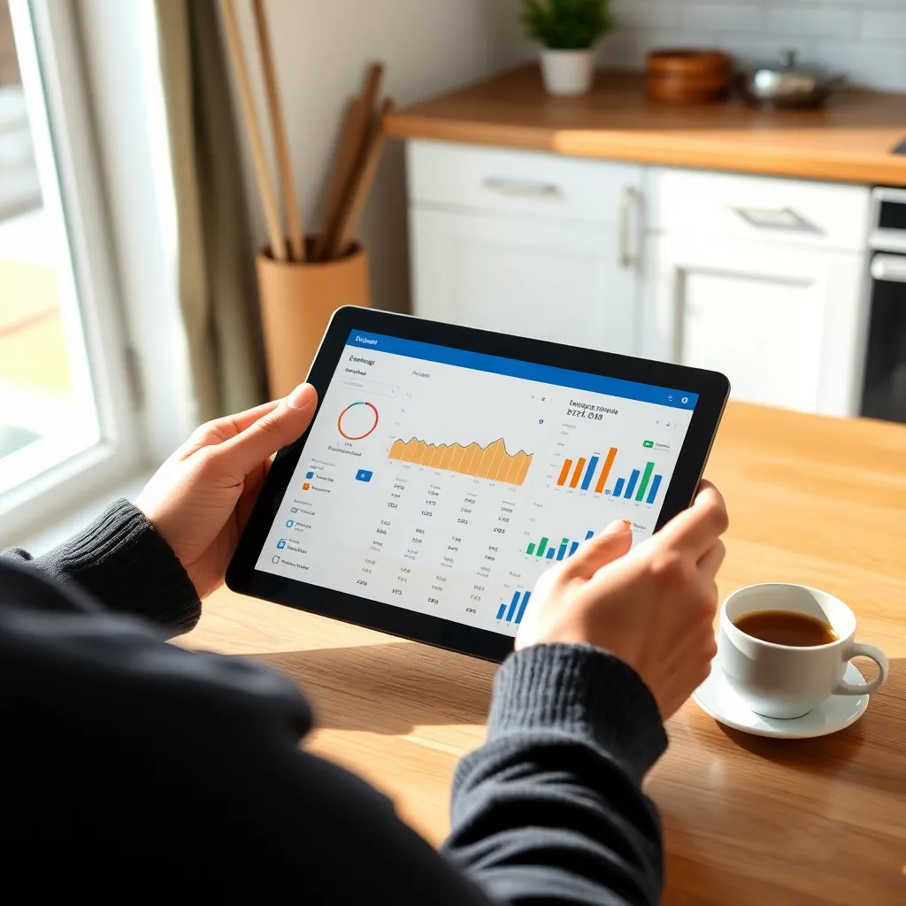 Jonge professional bekijkt beleggingsapp op smartphone